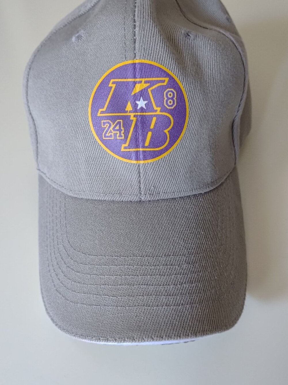 Kobe Bryant Tribute Hat LA Lakers Black Mamba Gray Velcro Baseball Cap 8 24